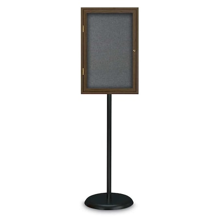 United Visual Products Corkboard, Double Door, Radius Frame, 60x36", Satin/Buff UV7004-SATIN-BUFF
